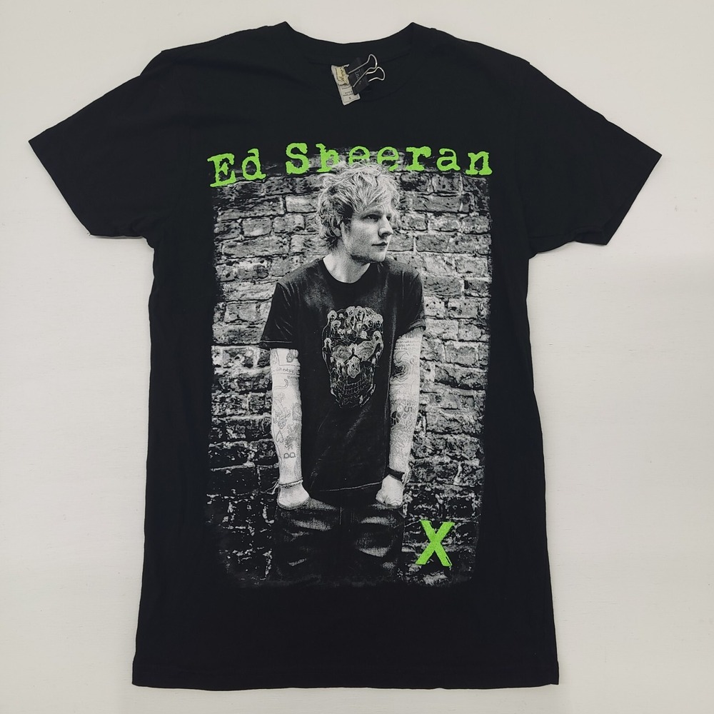 Ed Sheeran "X" Black Short Sleeve Concert Tour‎ Rock Me T-Shirt Men's Sz S EUC